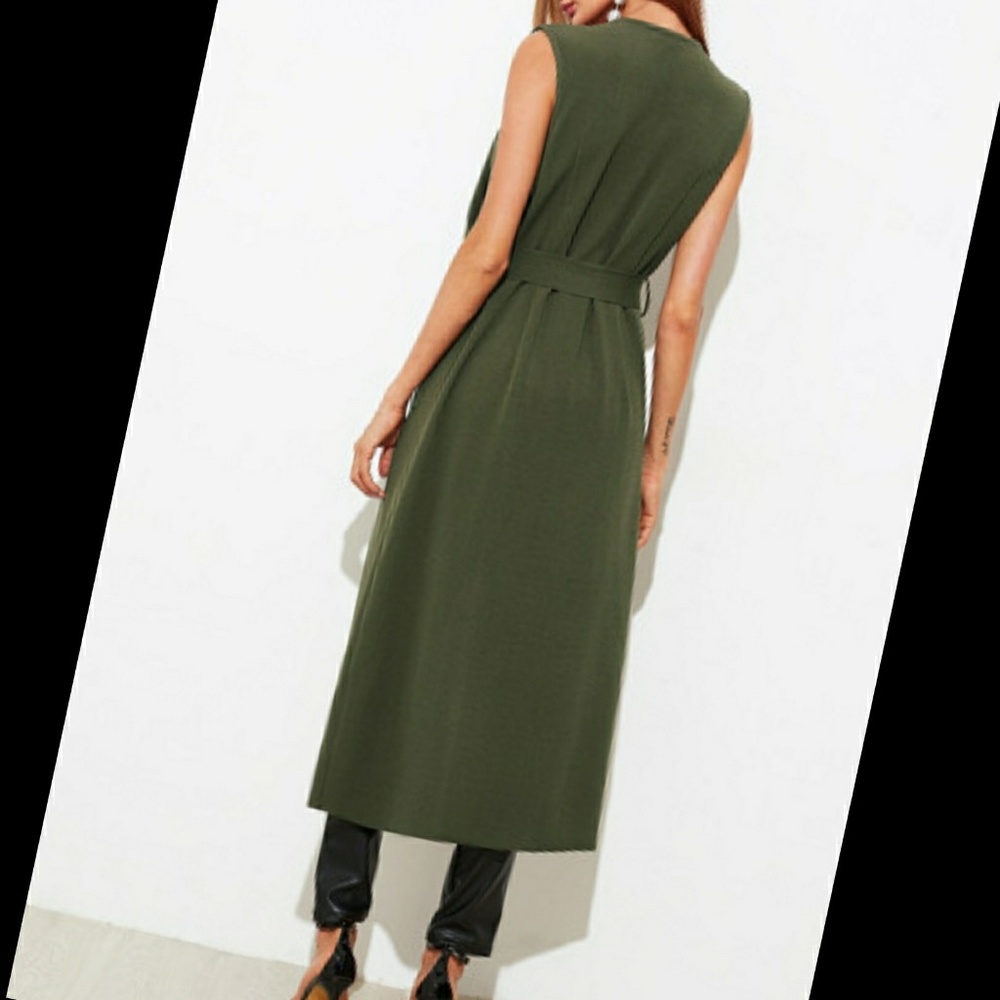 LastOne! Sleeveless Waterfall Duster - Picture 3 of 6